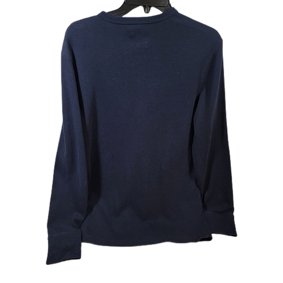 Abercrombie Navy Thermal Henley Shirt Men Small - Picture 2 of 5